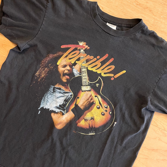 Vintage 90's Ted Nugent Guitar Winterland Tag Black XL Short Sleeve VTG T-Shirt - Picture 3 of 9